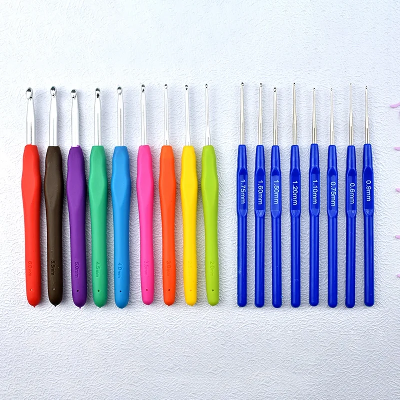 

New 1 Set Crochet Hooks Needles 17 Sizes Sewing Needles Stitches Knitting Craft Case Crochet Weaving Sewing Tools Accessory