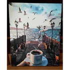Unframe DIY картины по номерам маслом по номерам Краска по количеству для домашнего декора Холст Картина 4050 см мой кофе