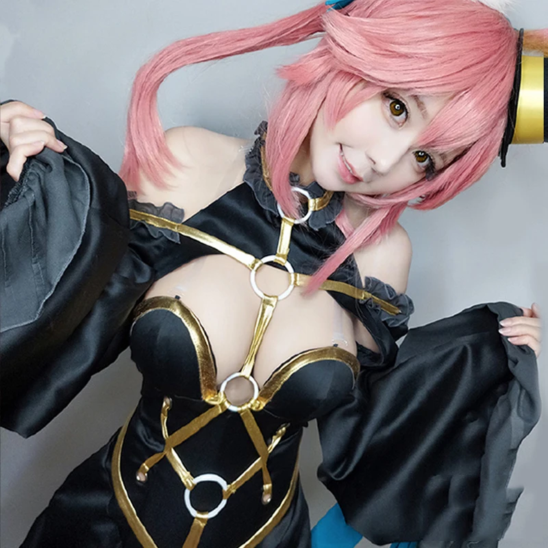 Fate Grand Order Tamamo no Mae косплей костюм сексуальный черный магический женское платье