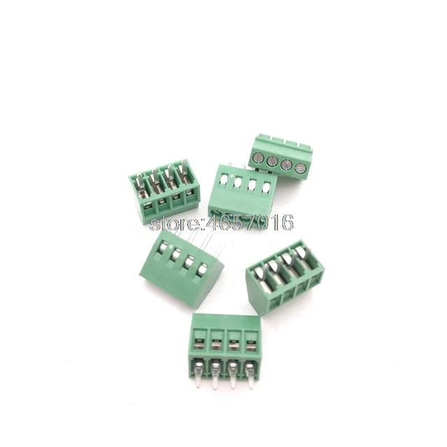 

10 шт. KF128 4 полюса/4 контакта 2,54 мм/0,1 дюйма печатная плата Универсальный винтовой клеммный блок соединитель
