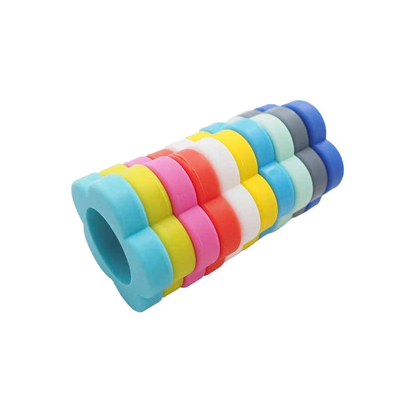 Chenkai 50 шт. силиконовая подвеска в виде цветка от солнца Прорезыватель для зубов