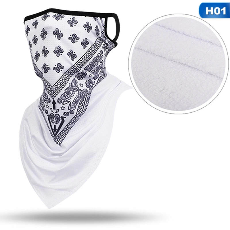 

Face Cover Sports Bandana Hairband Head Scarf Triangle Scarf Neck Tube Ear Hanging Winter Windproof Bicycle Ski Warmer Masks