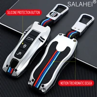 car smart key case for porsche cayenne macan 911 boxster cayman panamera 3 buttons keychain protection accessories car styling