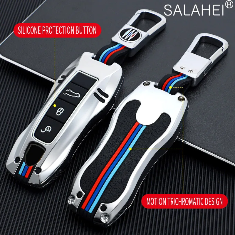 Чехол для автомобильного смарт ключа Porsche Cayenne Macan 911 Boxster Cayman Panamera 3 кнопки