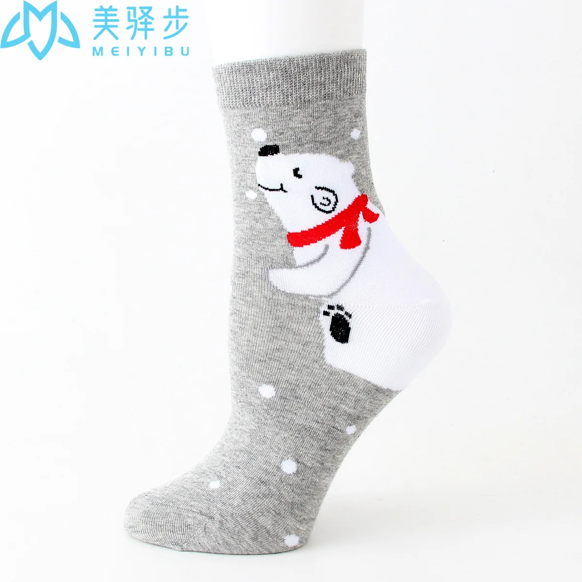 12 Pairs Per Set Christmas Stockings Cartoon Santa Claus Women's Socks Cotton Cute Women's Socks for Christmas Gift