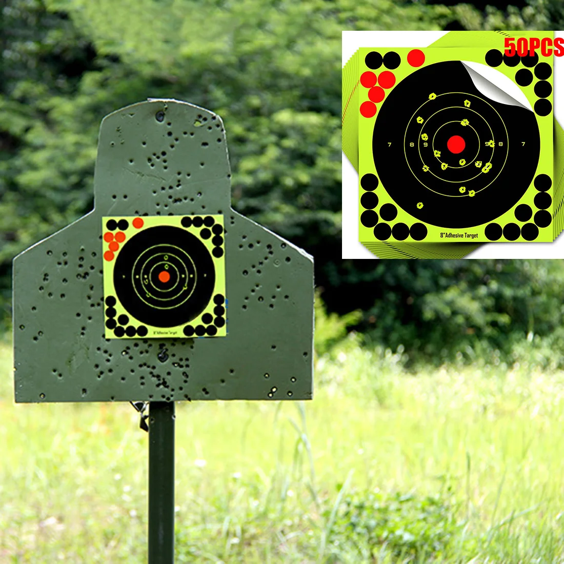 50pcs Splatter Flower Objective Colorful 8-Inch Targets Stickers 2020 Hot Sale Shoot Target Adhesive Reactivity Aim Shoot Target
