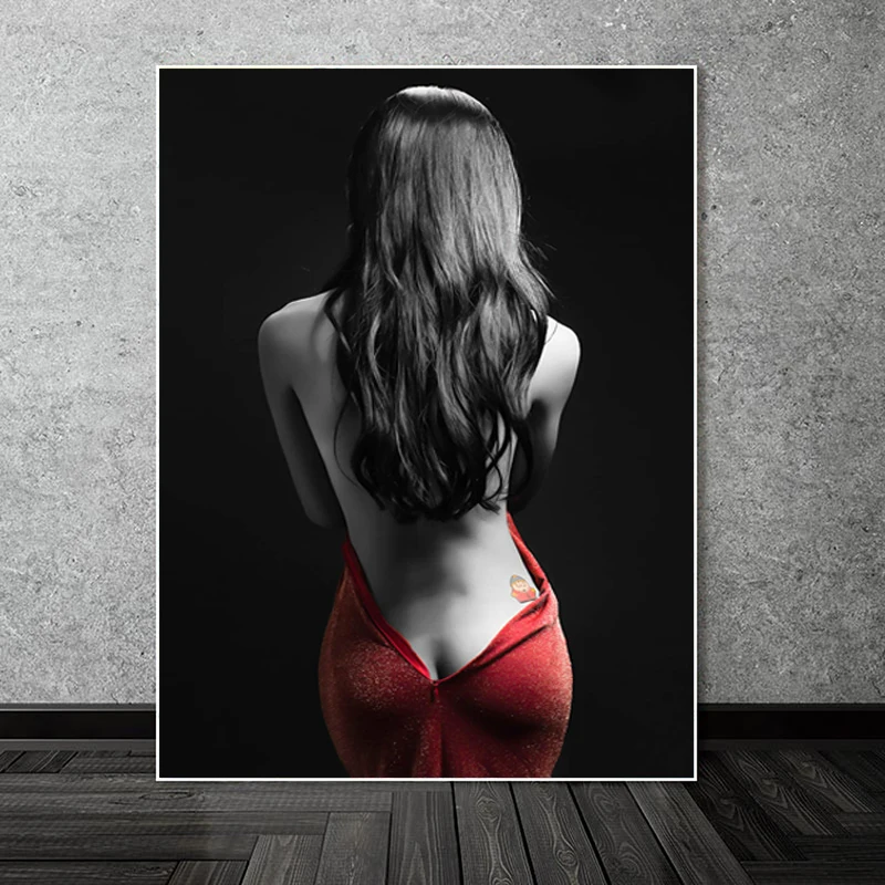 

Modern Half Nude Women Posters and Prints Wall Art Canvas Painting Sexy Naked Pictures for Living Room Home Decor No Frame