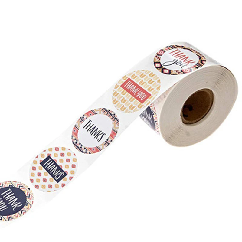 

500Pcs/roll 8Types Thank You Sticker for seal label scrapbookticker Stationery