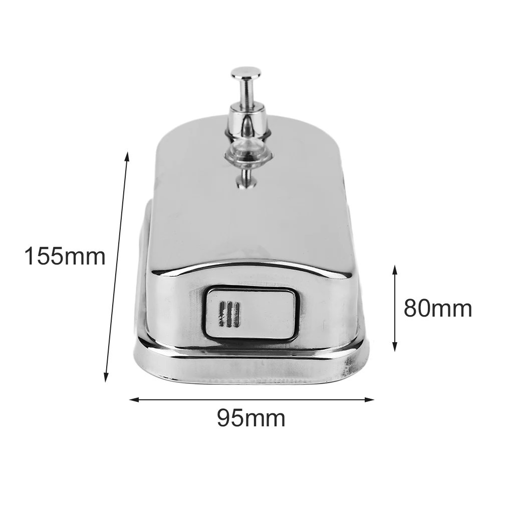 

Super Large Size 500/800/1000ML Kitchen Bathroom Wall Mounted Stainless Steel Pump Soap Shampoo Dispenser