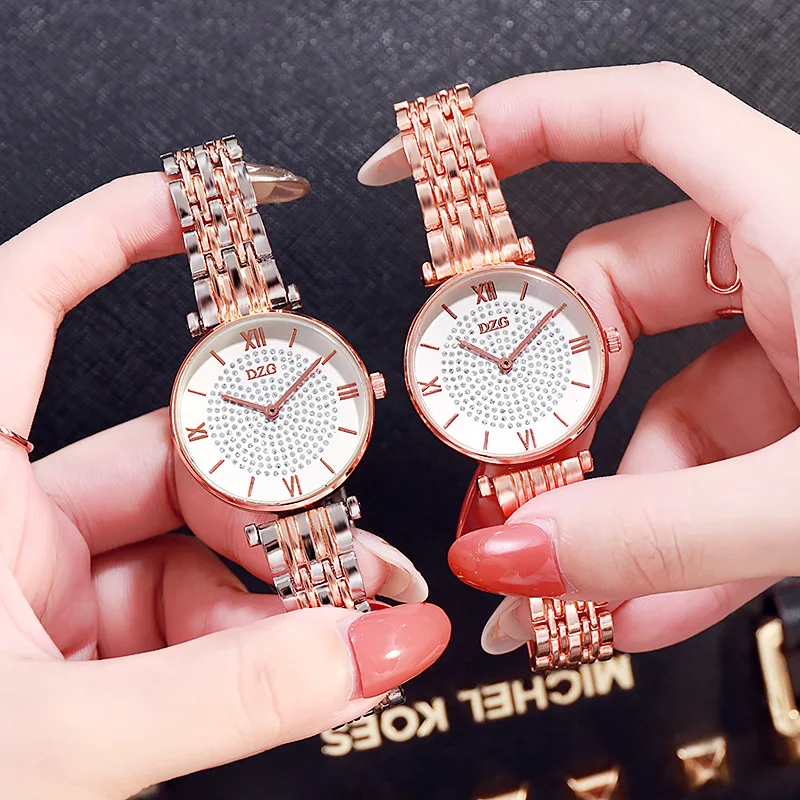 Ladies Watch Top Brand 2021 Fashion Luxury Quartz Watch Fashion Gypsophila Steel Band Watch Stainless Steel Ladies Watch