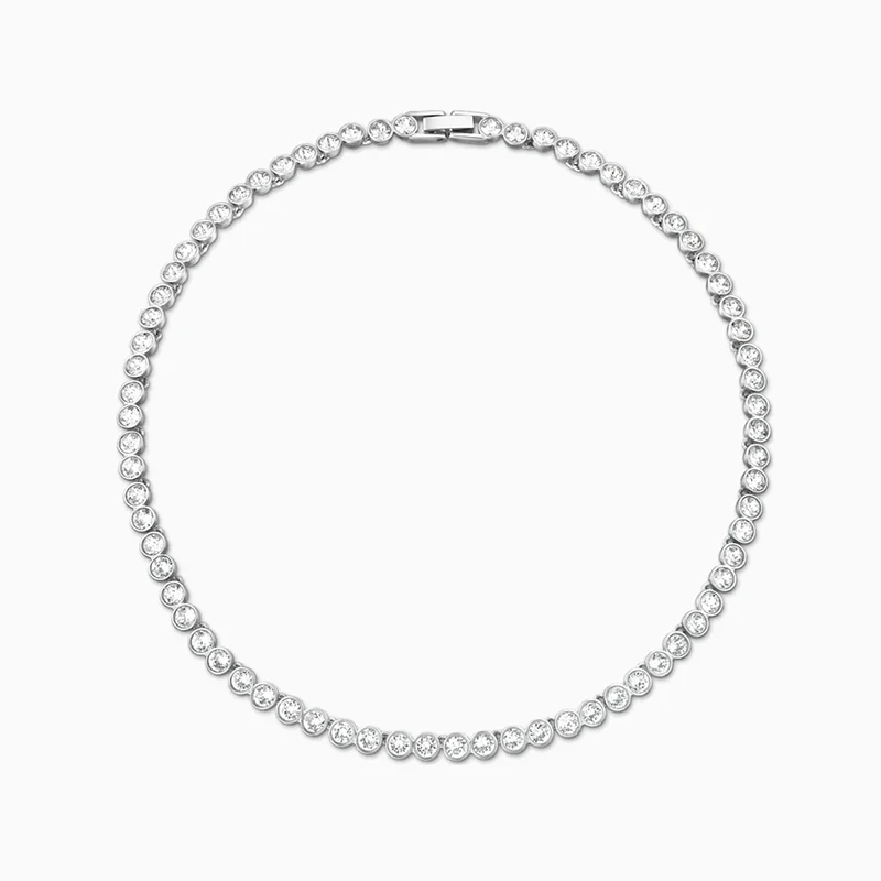 

2020 Fashion Jewelry SWA New TENNIS SET White Gold Charming Round Decoration Women's All-match Romantic Luxury Jewelry Gift
