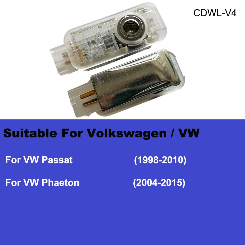 Светодиодный светильник для двери автомобиля с логотипом Luces Para Luz для Volkswagen Touran Passat B3 B5 B6 B7 Golf Eos Touareg Scirocco - Испускаемый цвет: 2Pcs CDWL-V4