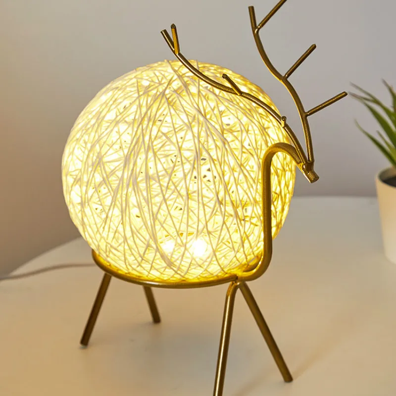 

Креативная настольная лампа, маленький светильник Ник, прикроватная лампа в современном стиле для спальни, настольная лампа для чтения, осв...