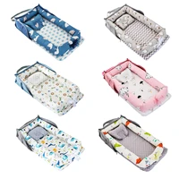 portable newborn baby nest bed detachable portable crib travel bed infant toddler cotton cradle for newborn baby bed bassinet bu
