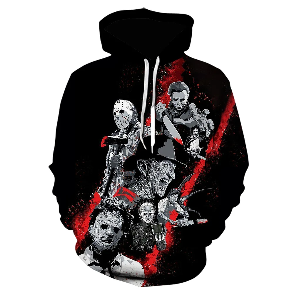 

Horror style hoodies 3D printing Horror Movie Chucky hoodie horror spoof tops men/women fashion spring/autumn sweatshirts