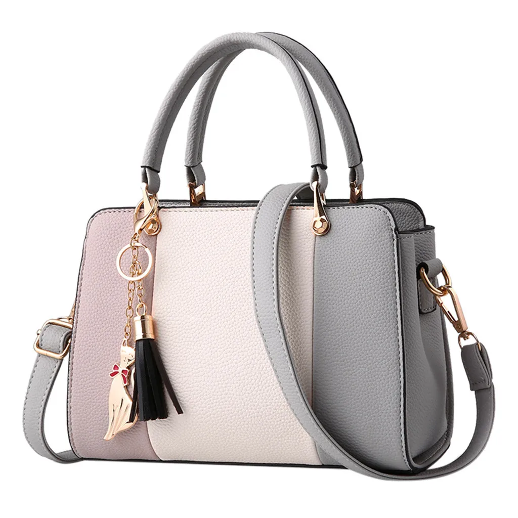 Женская кожаная сумка через плечо брендовая Повседневная с бахромой 2019|Сумки