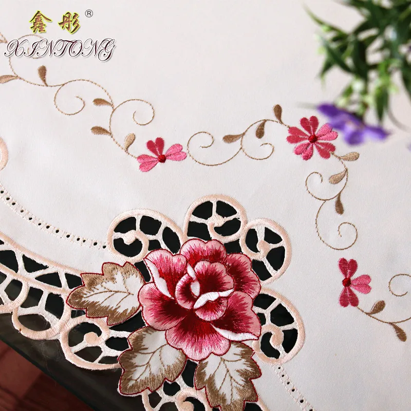 Европейская вышитая настольная дорожка флаг покрытие для стола чашка коврик 1017