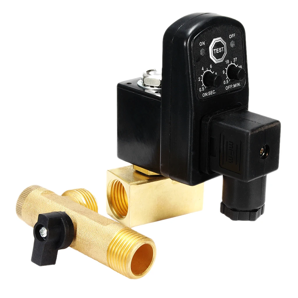 Automatic Timed Air Tank Water Moisture Drain Valve For Compressor |