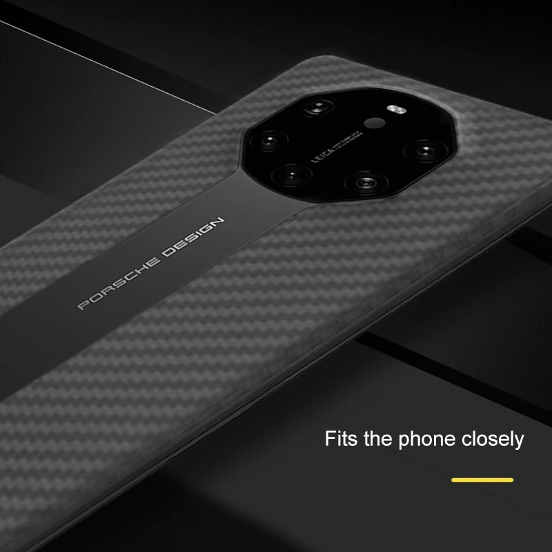 Fibra de Carbono Case do Telefone Resistência ao Calor de Carregamento sem Fio Projetado para Mate40rs Leve Telefone Capa Fku66