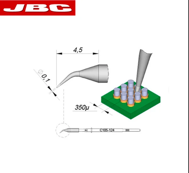 

Original JBC C105-124 soldering tips for NANE-2B Soldering station