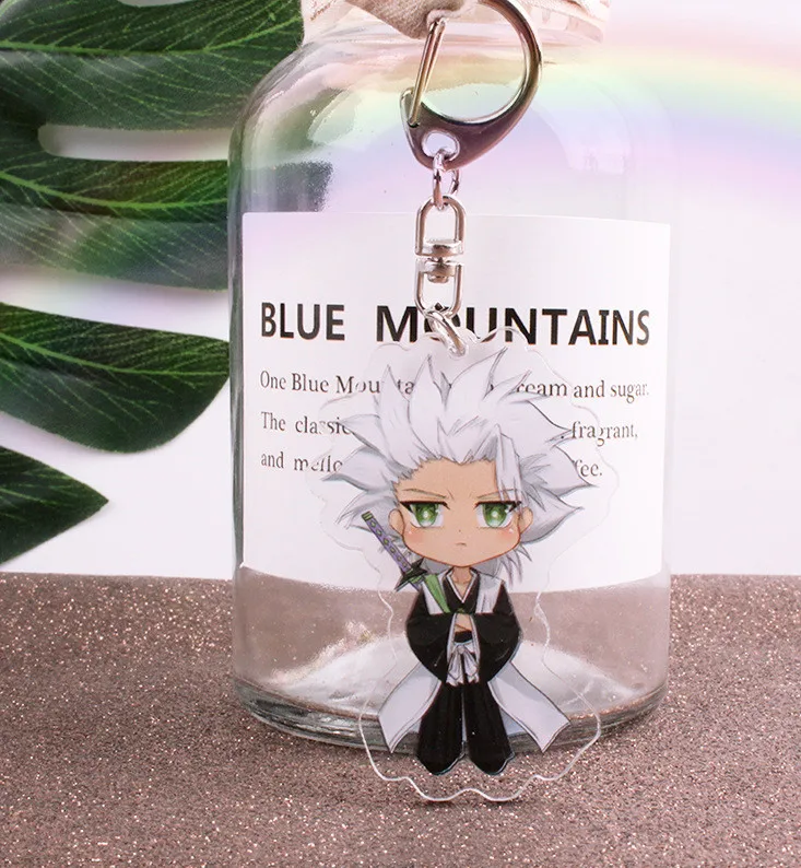as pictured Аниме Bleach Кучики Бьякуя Hitsugaya Toushirou акриловая фигурка брелок украшение Коллекция Модель игрушки Косплей - Цвет: as pictured