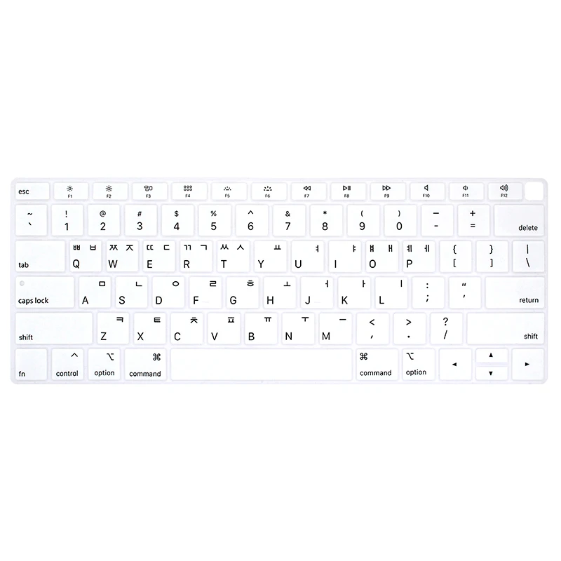 Silicone Laptop Korean Keyboard Cover Skin for MacBook Newest Air 13" Release A1932 with Retina Display