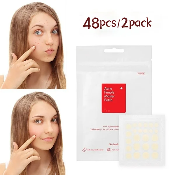 

48PCS Acne Remover Treatment Cream Blackhead Remover Mask Acne Remover Tool Black Pimple Scar Skin Tag Removal Acne Patch