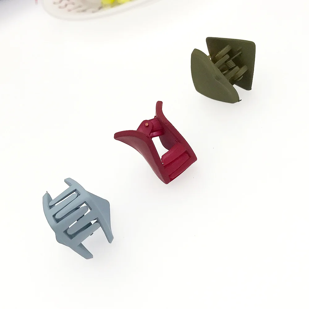 Новинка 2020 женские резиновые заколки для волос матовый Однотонный женский краб