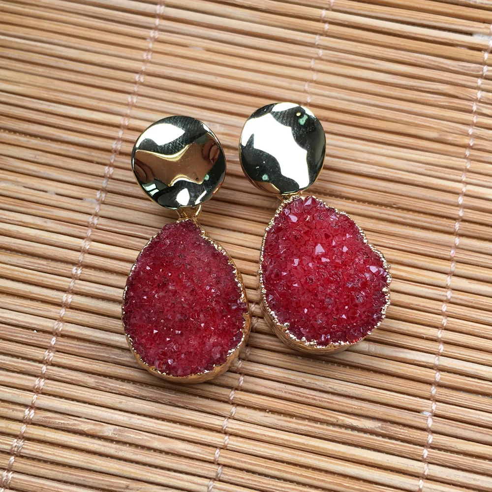 Женские серьги гвоздики с натуральным камнем|Серьги-подвески| |