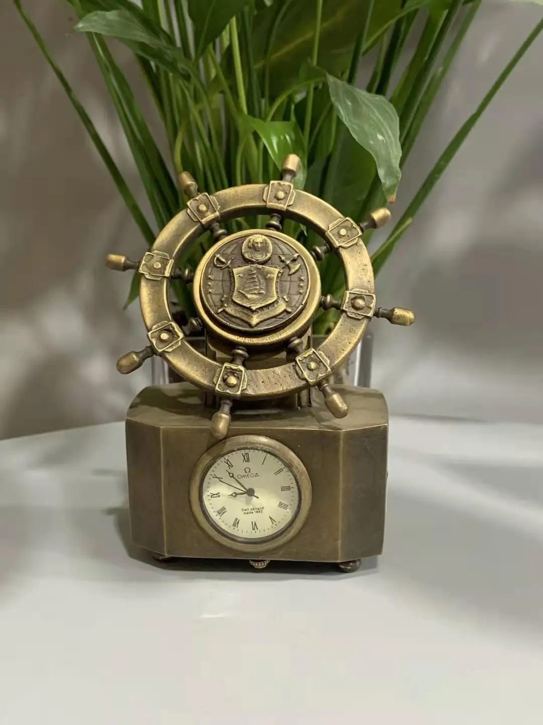 

Редкие часы старой династии Цин королевская латунь Механические карманные часы, может работать, морской корабль, бесплатная доставка
