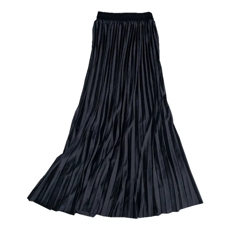 Женская бархатная юбка золотого цвета в европейском и американском стиле