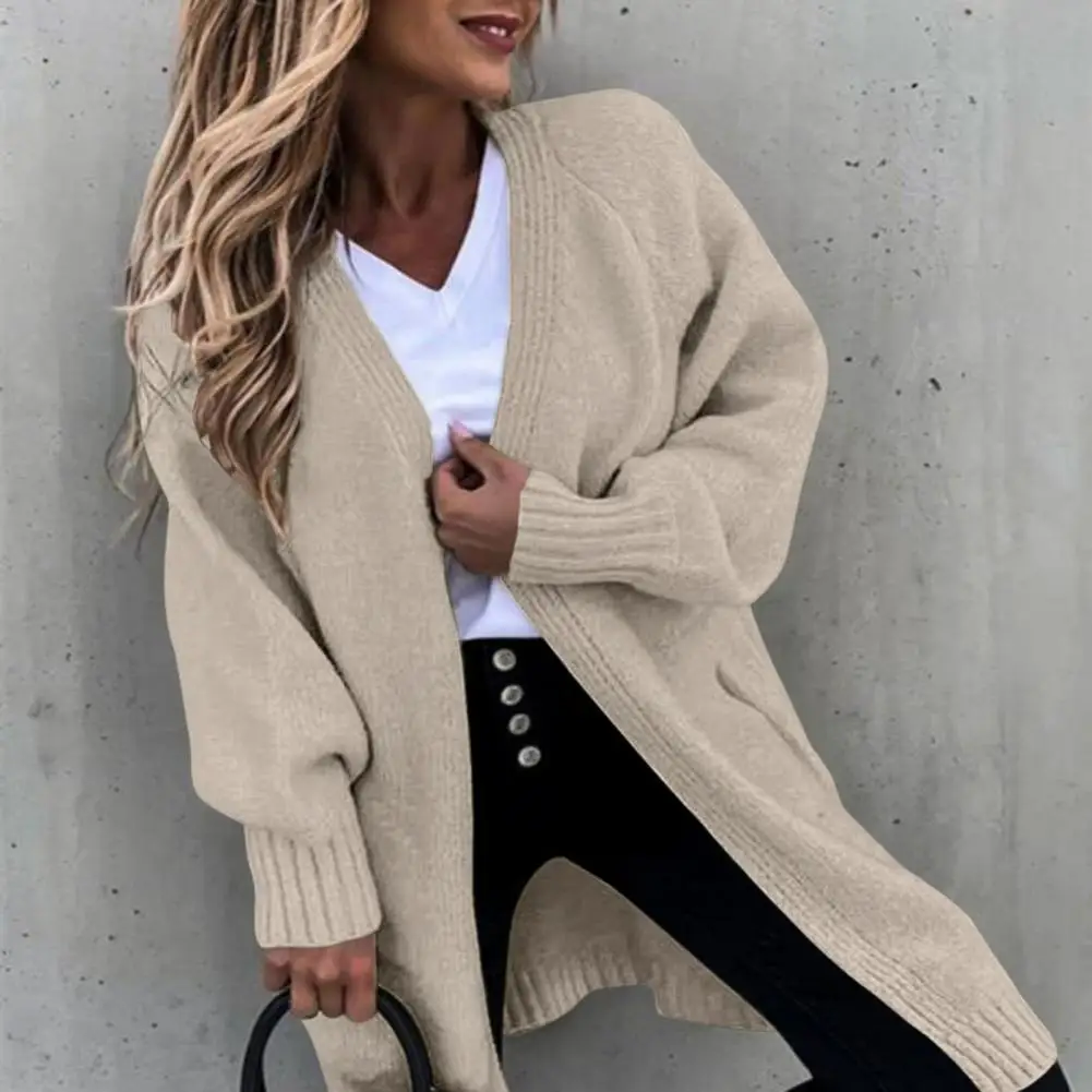 

Loose Fit Skin-friendly Knitted Long Sleeve Women Cardigan for Outdoor