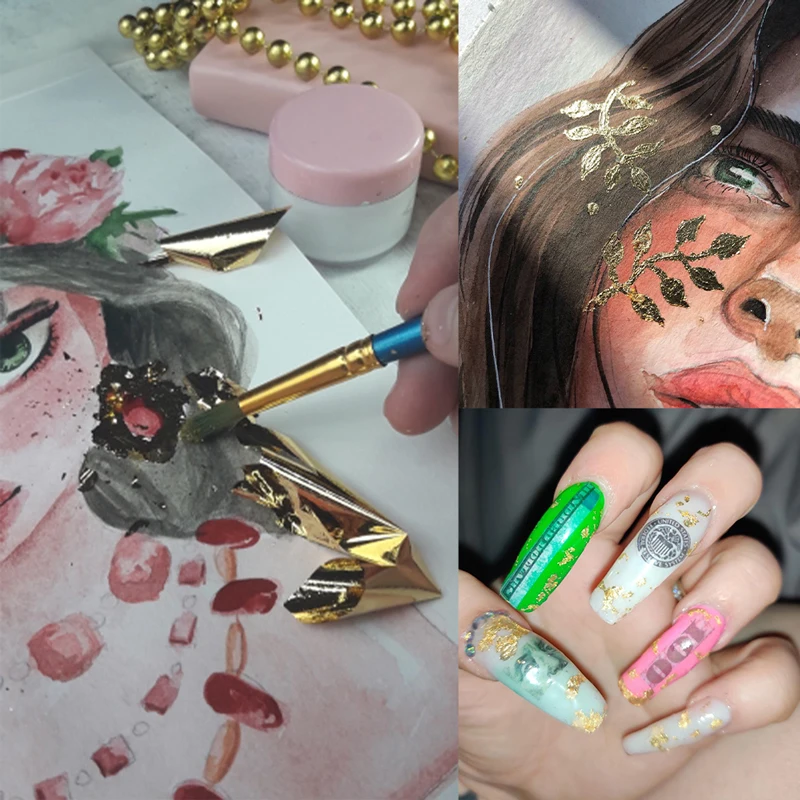 24K настоящая съедобная Золотая фольга листы позолота в торт украшение маска для