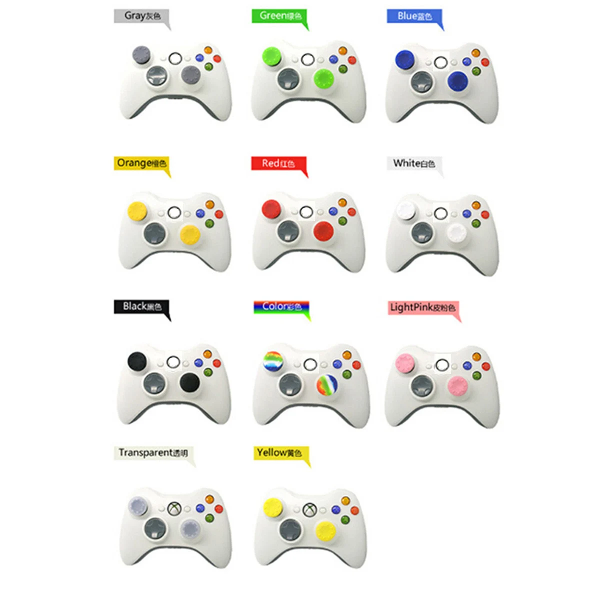 10 шт./компл. силиконовые чехлы для джойстика Playstation PS3 Xbox 360 аксессуары PS4 |