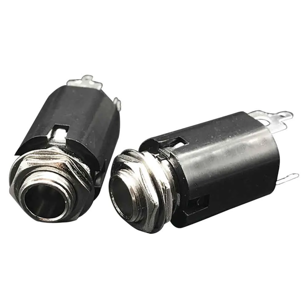 2pcs 6.35mm Input Repair Guitar Endpin Jack Output Socket Replacement Parts Luthier EQ Pickup Musical Instrument Metal Bass | Спорт и