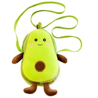 23cm new cute cartoon fruit plush backpack girl toys one shoulder crossbody avocado bag gift
