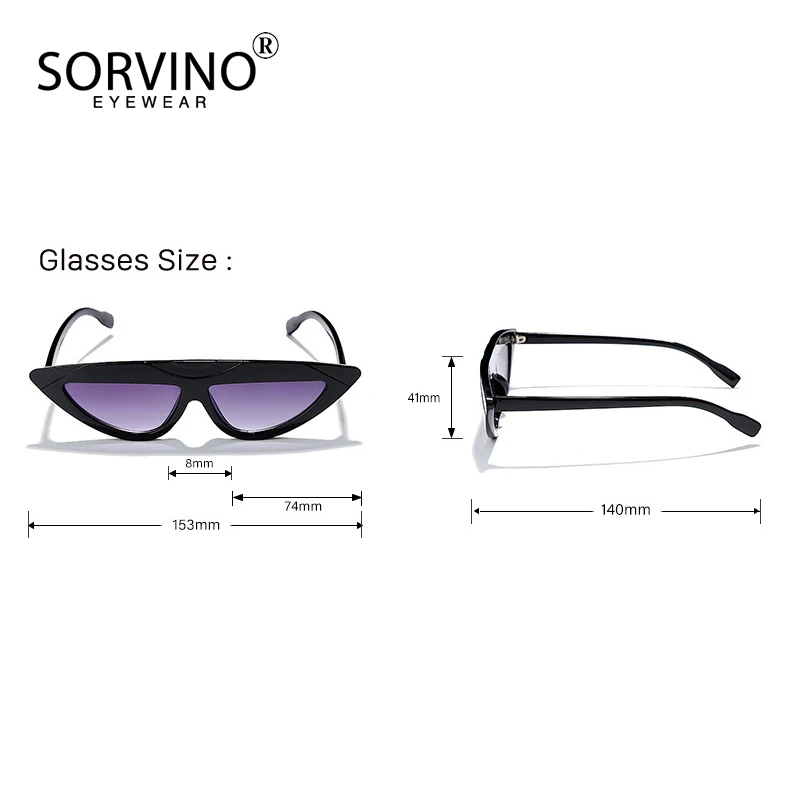 SORVINO 2020 Новые Треугольные Модные солнцезащитные очки кошачий глаз дикая личность