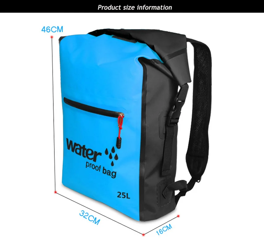 25л ПВХ Открытый Плавательный рюкзак сумка для хранения рафтинг ривинг Спорт