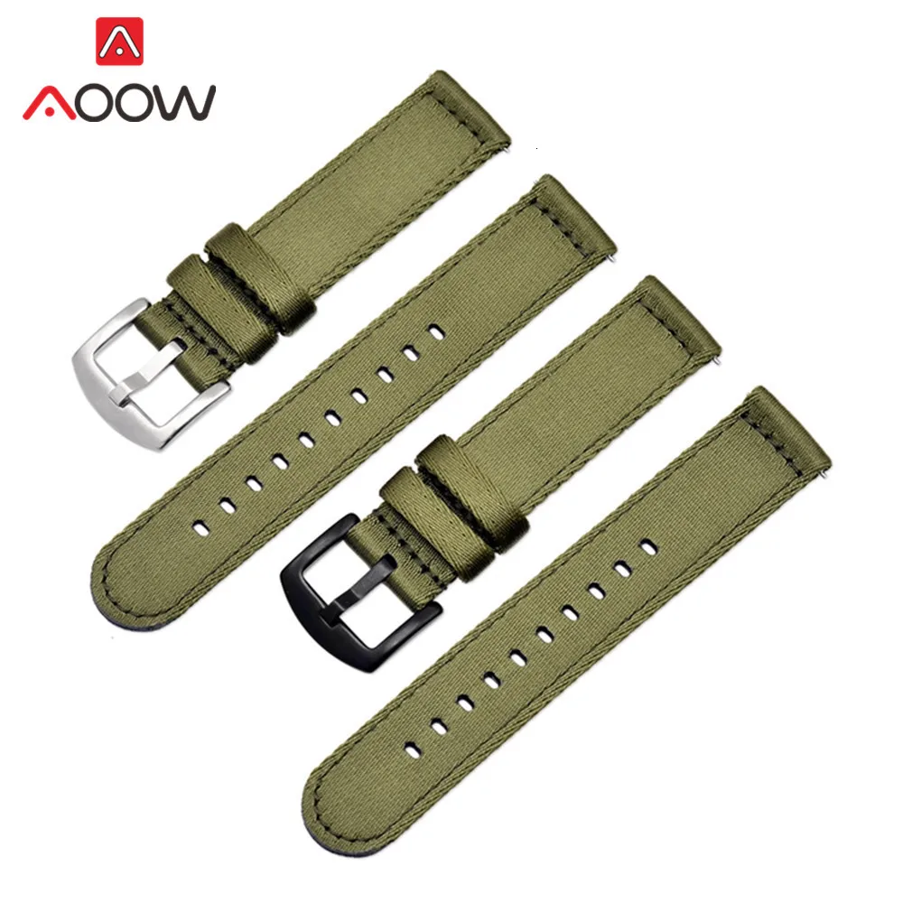 Нейлоновый ремешок 18 мм 20 мм 22 мм 24 мм для samsung Galaxy Watch Active2 40 мм 44 мм gear S2 Active2 huawei холст ремешок для часов браслет