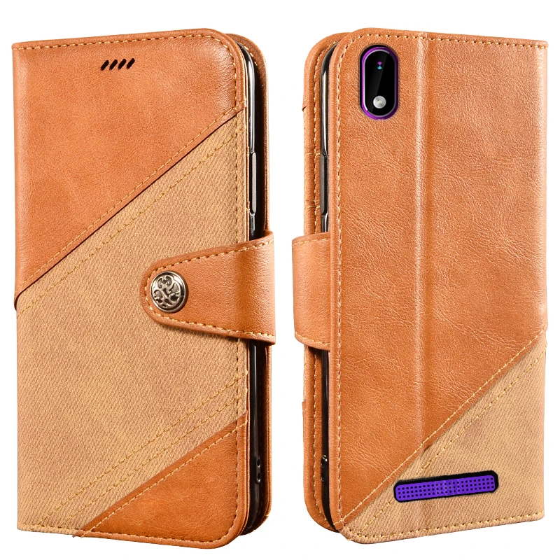 For Leagoo Z10 Z 10 Case 5.0 inch Splicing Color Retro Pattern Phone Cover Magnetic Vintage Leather | Мобильные телефоны и