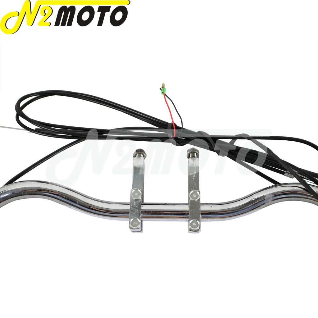 Мотоцикл руль в сборе ручка стиле ретро Бар Рычаг кабельный зажим Кронштейн для