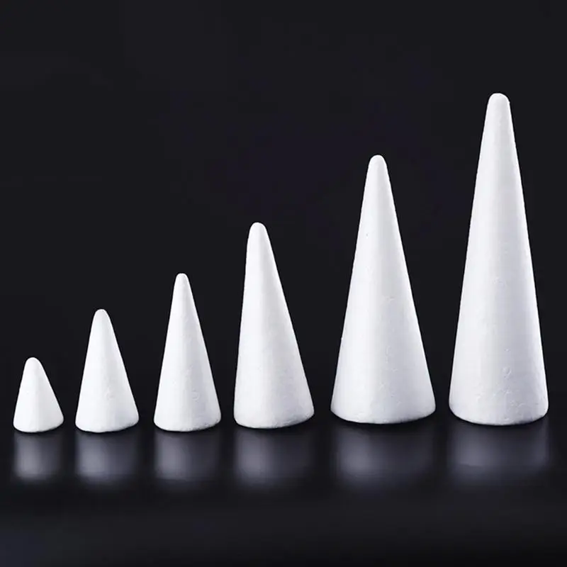 Белый твердый пенопласт DIY конус для детей ручной работы Craft Cone аксессуары дома