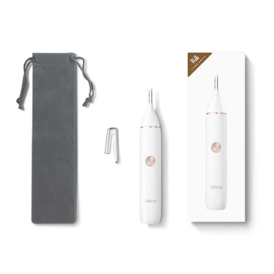 White with Box Xiaomi Soocas IPX5 водонепроницаемый нос для бровей Триммер машинка для стрижки волос острое лезвие Body Wash минималистский дизайн Безопасный Очиститель отделка персональное ежедневное - Цвет: White with Box