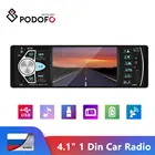 Автомагнитола Podofo 1Din, аудиопроигрыватель с Bluetooth, стереопроигрыватель USB, AUX, FM-радио, радиостанция, камера заднего вида