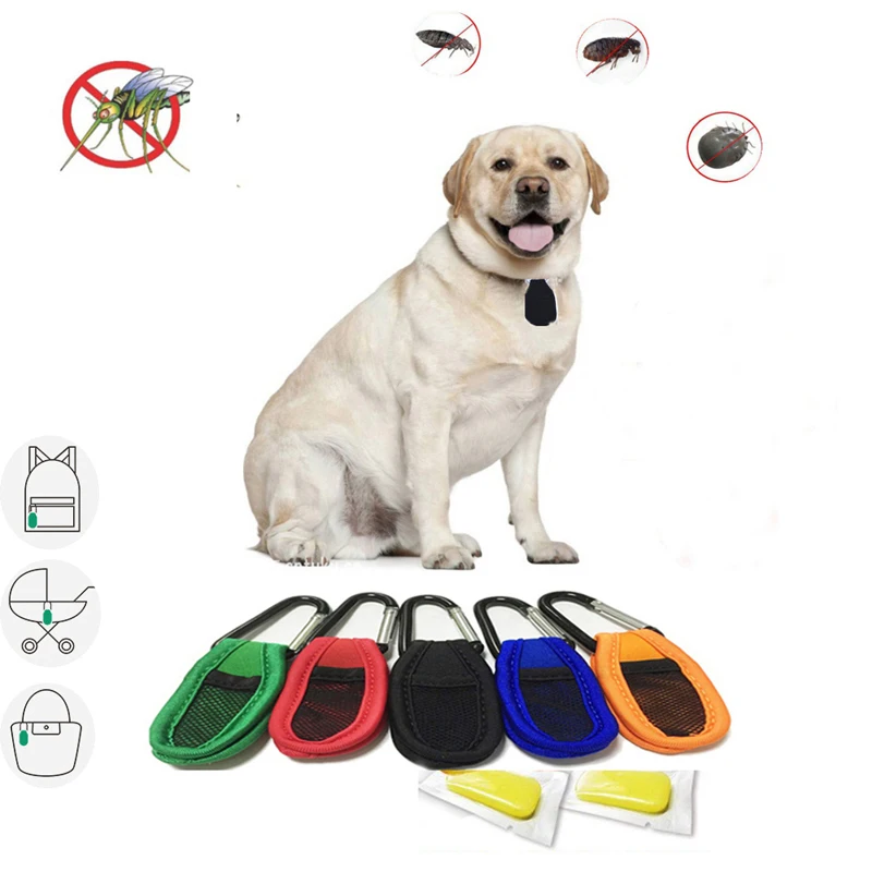 Summer Pet Mosquito Repeller Buckle Dog Cat Plant Oil Repellent Wrap Outdoor Pest Key Chain | Дом и сад