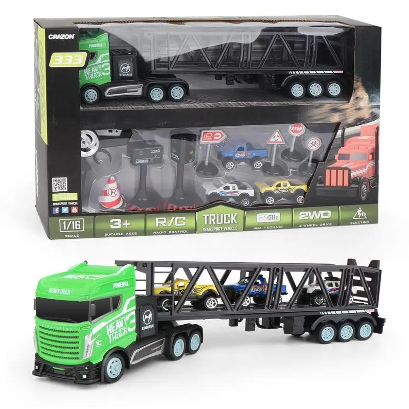 

2.4g Remote Control Container Truck 1/16 Tractor Toy Transport Truck Toy Excavator Model Tractor Toy Dump Truck Model Car Toy
