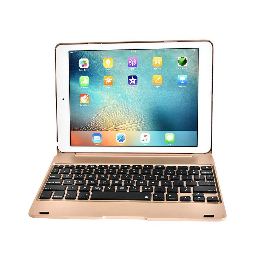 9 7 дюймов Чехол для iPad Air 2 Pro Клавиатура с цветной подсветкой беспроводной Bluetooth