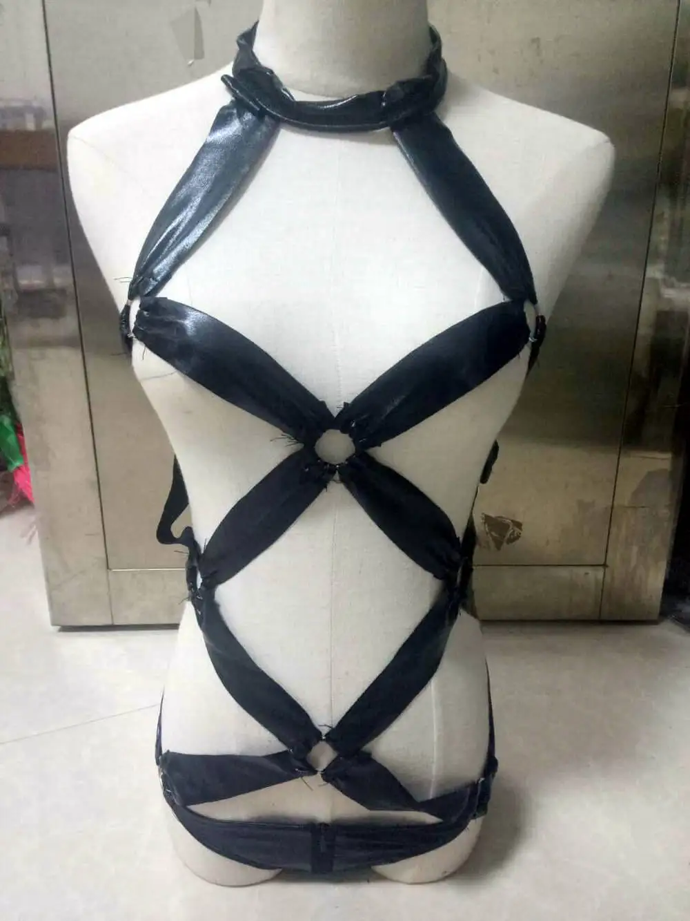 Latex Porno Teddy Sexi Women Erotic Lingerie Sexy Babydoll Underwear Role Play Costumes Sex Dress Clothes | Тематическая одежда и