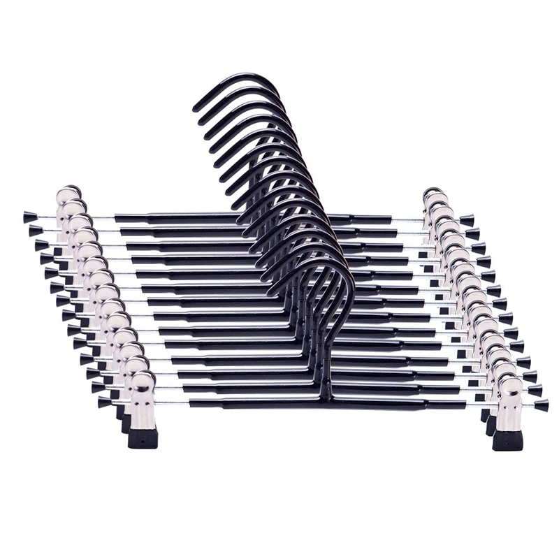 Вешалка для брюк вешалки юбок с регулируемыми зажимами 10 упаковок одежды