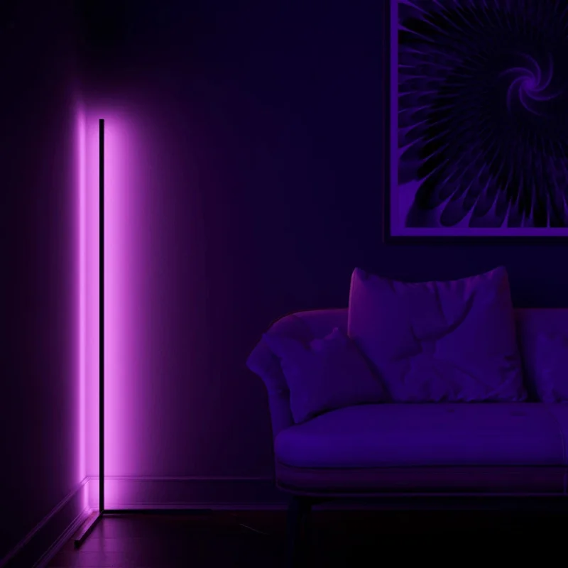 

Modern Led Floor Lamp Nordic Minimalist Led Line Lights Symphony Rgb Wall Corner Floor Bedroom Livingroom Decoration